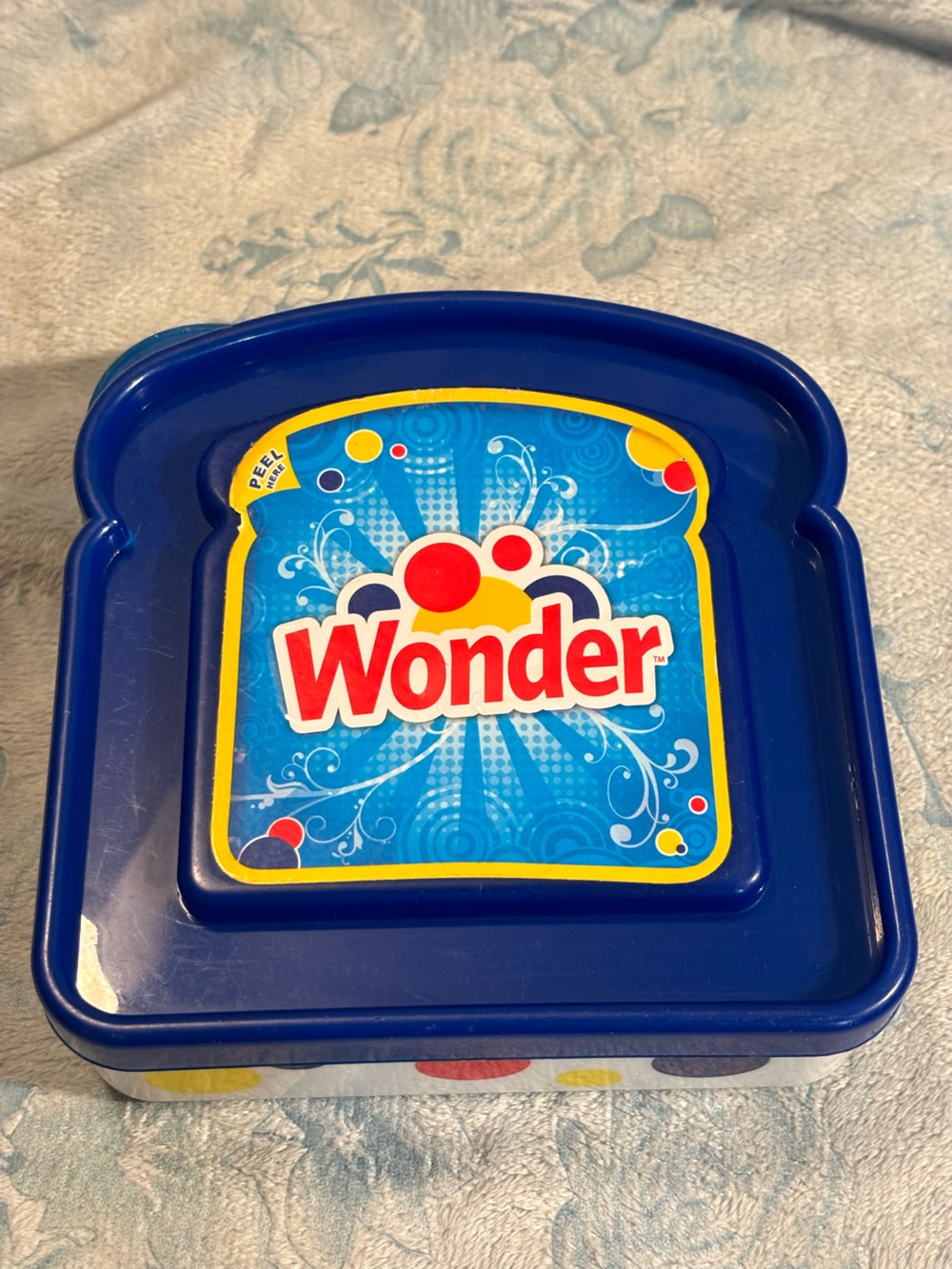 Wonder Bread Sandwich Box Blue and White
